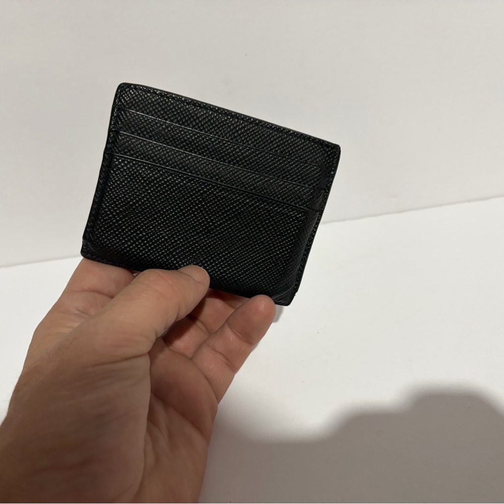 Prada Black Leather Card Holder wallet - Picture 5 of 7